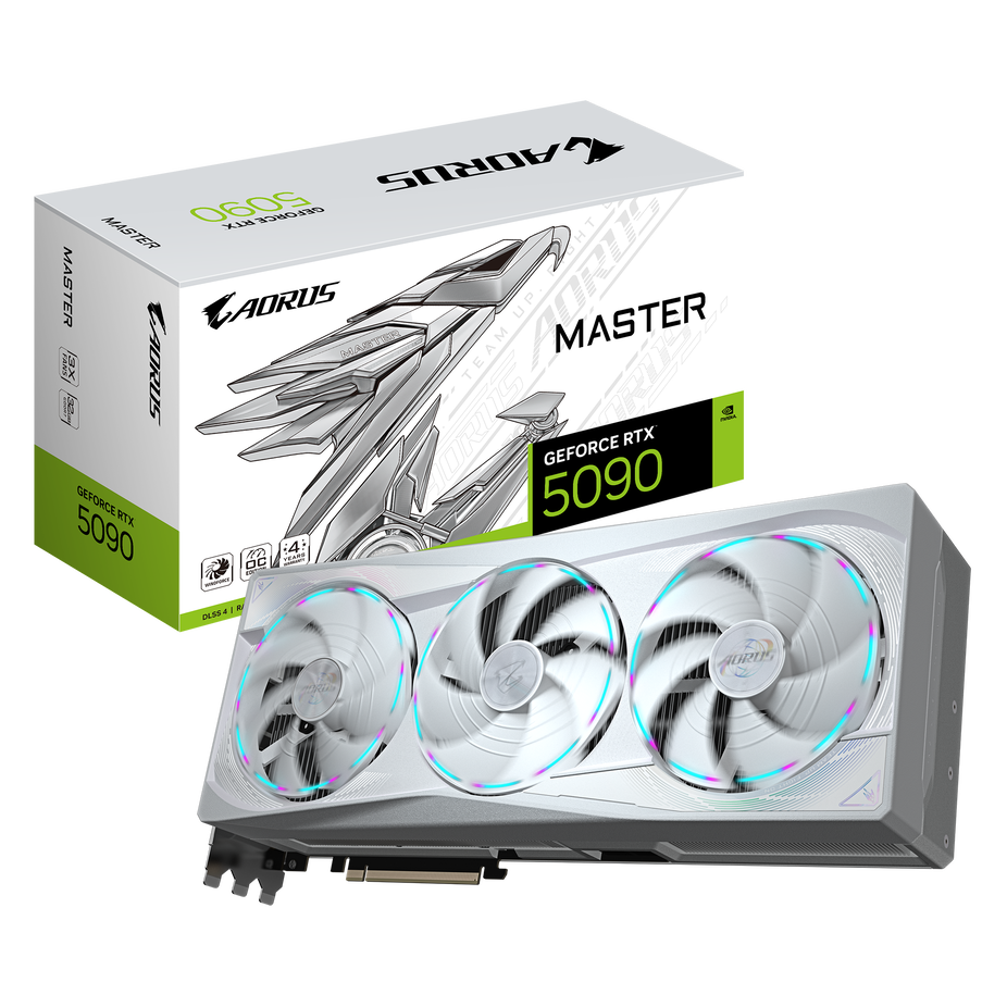 GIGABYTE Aorus GeForce RTX 5090 Master Ice 32G, 32768 MB GDDR7