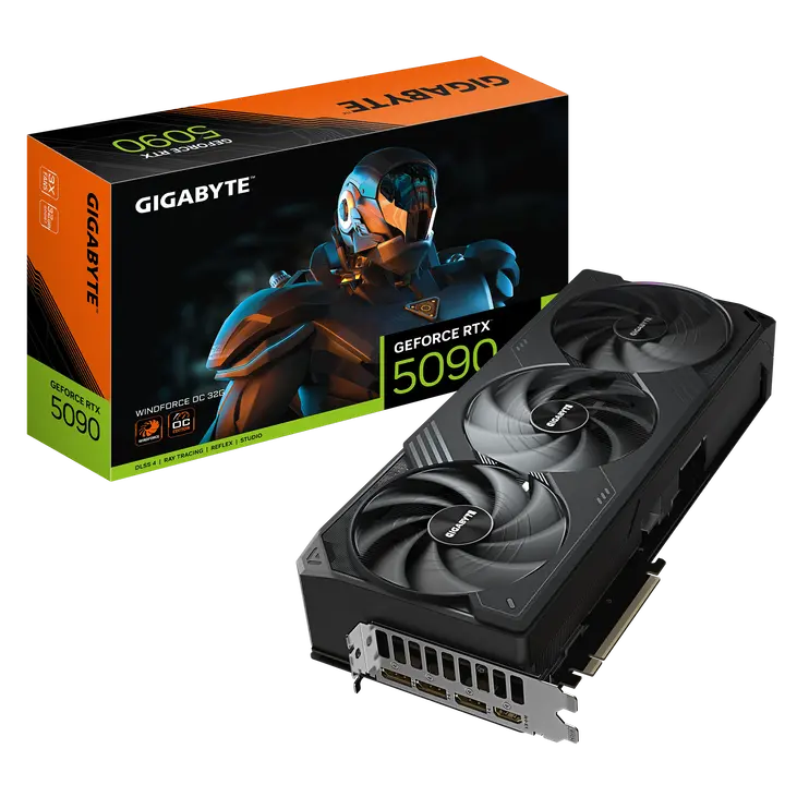 GIGABYTE GeForce RTX 5090 Windforce OC 32G, 32768 MB GDDR7 Gigabyte