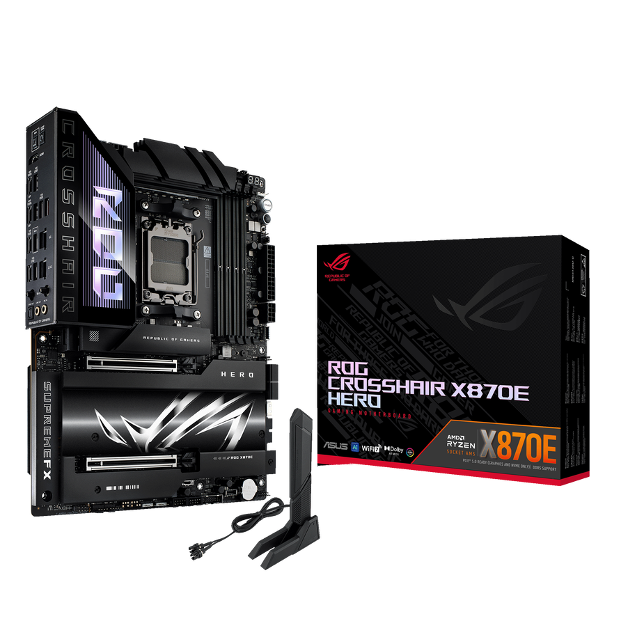 ASUS ROG Crosshair X870E Hero Mainboard, AMD X870E, Sockel AM5, DDR5