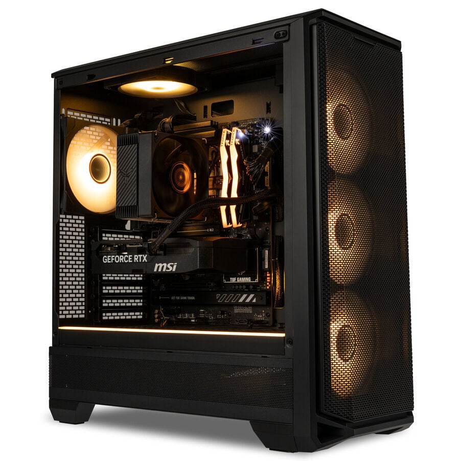 King Forge Gaming-PC Gold, AMD Ryzen 5 7500X3D, RTX 5070, Phanteks Eclipse G400A – Fertig-PC mit Windows
