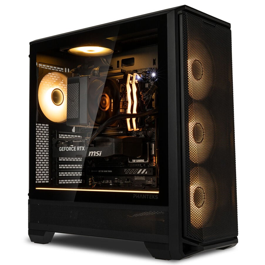King Forge Gaming-PC Gold, AMD Ryzen 5 7500X3D, RTX 5070, Phanteks Eclipse G400A – Fertig-PC